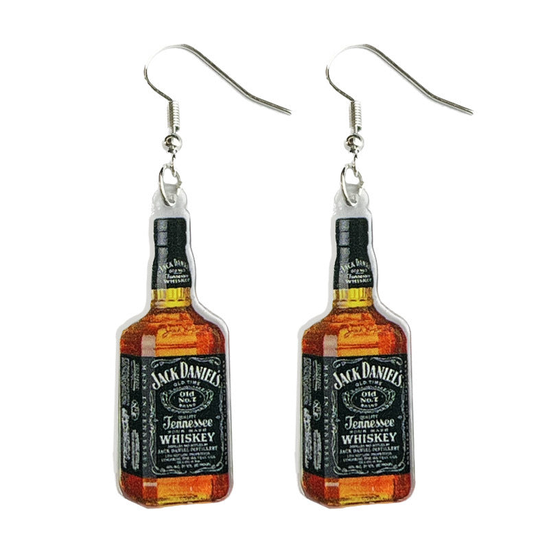 Wholesale 2pair/pack Beer Red Wine Wedding Party Earrings